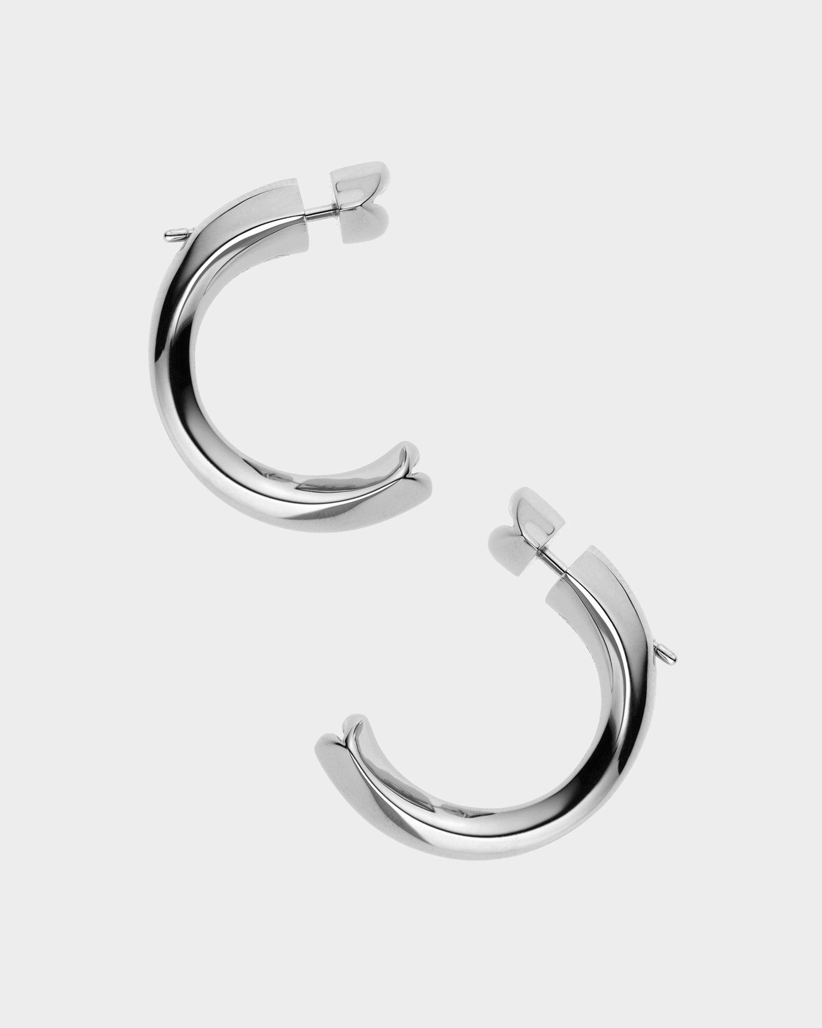 Silver Plated Kiss Hoop Earrings