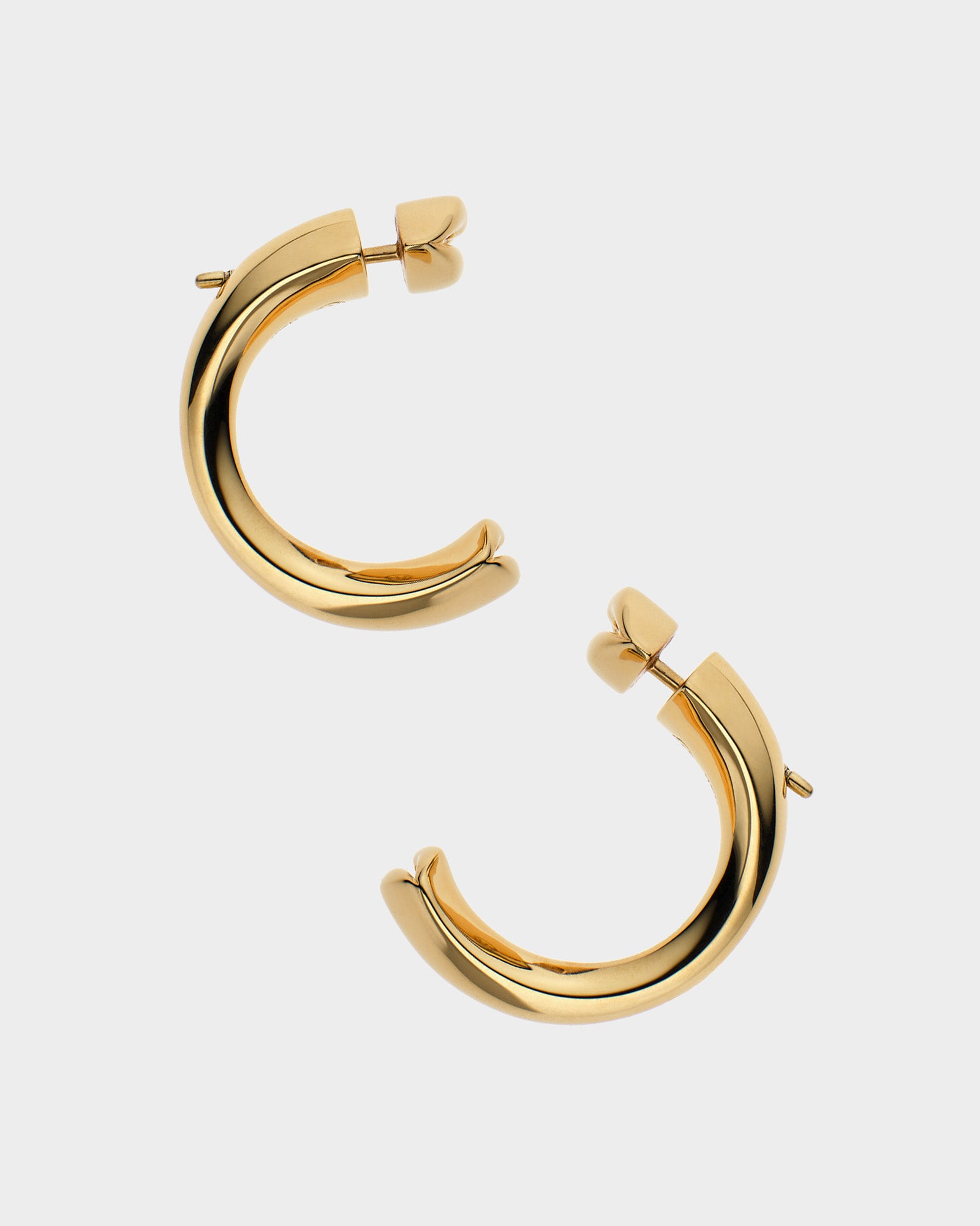 Gold Kiss Hoop Earrings