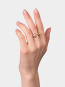 Silver Kiss Ring Gold