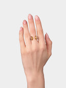 Silver Kiss Ring Gold