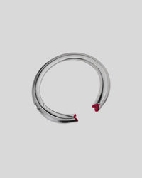 Silver Kiss Bangle Opaque Red Enamel